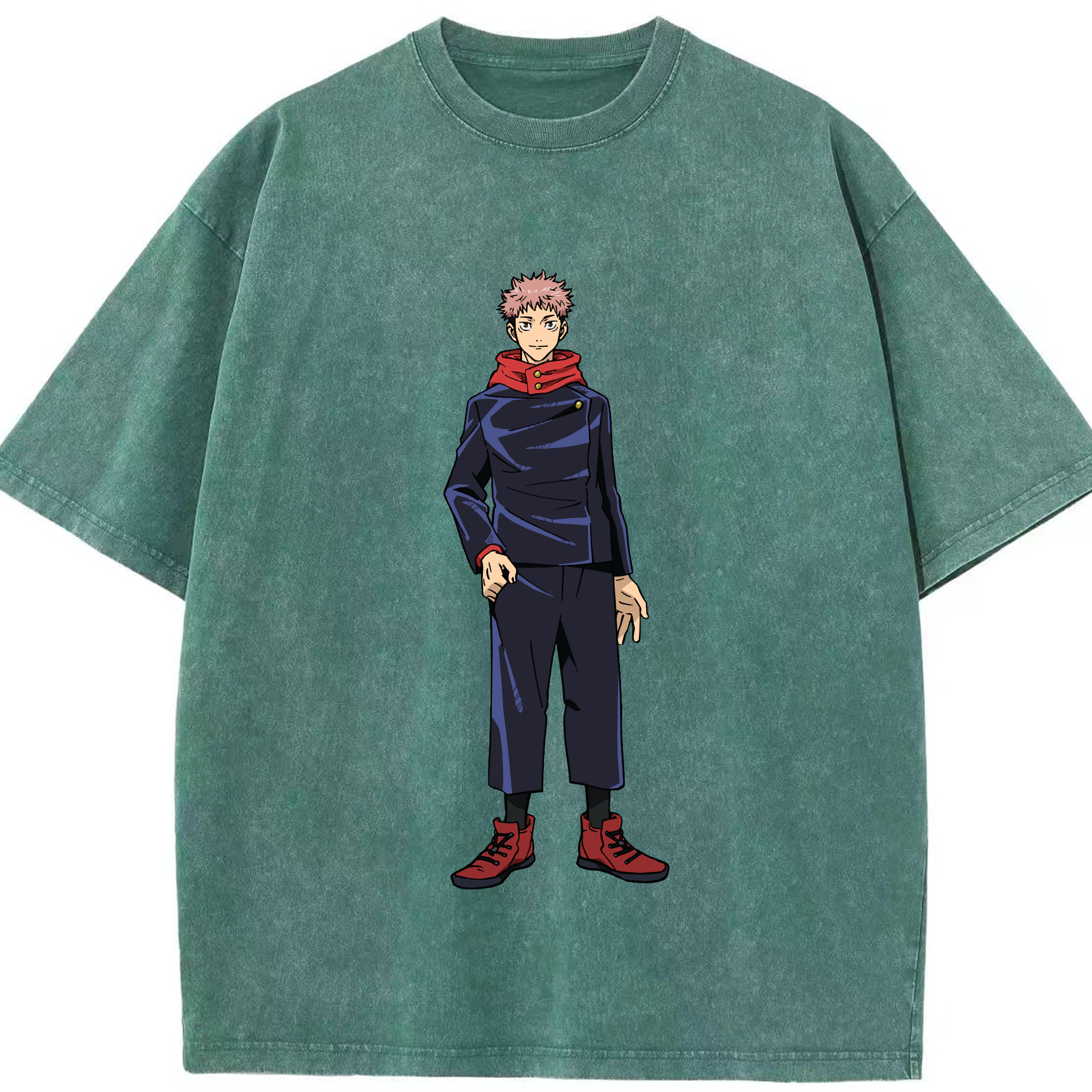 （画像用） 呪術廻戦 Jujutsu Kaisen 綿100% ヴィンテージ風 半袖Tシャツ（フロントプリント）
